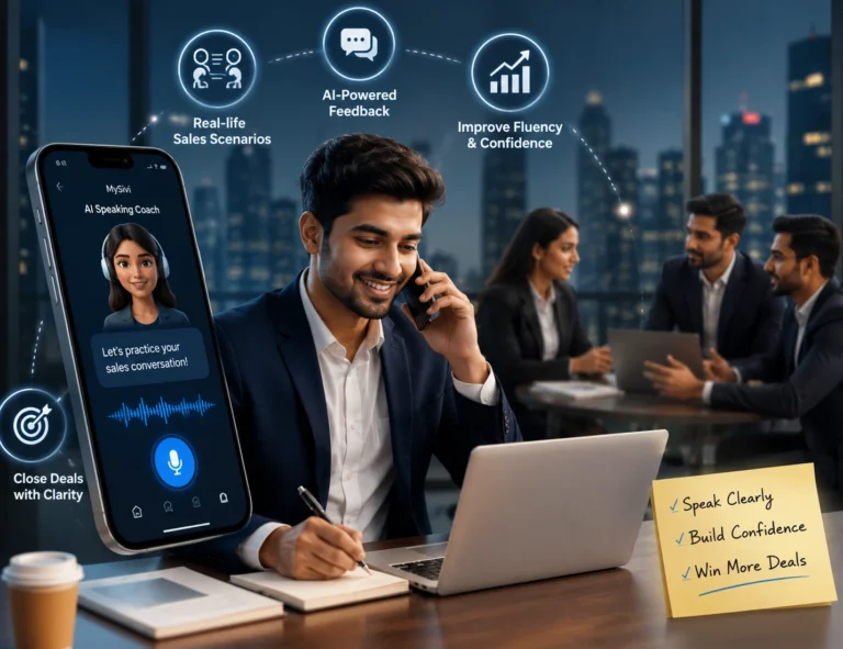 MySivi, the best English-speaking app for sales executives 2026, empowers IT sales teams with AI role-play and business English practice.