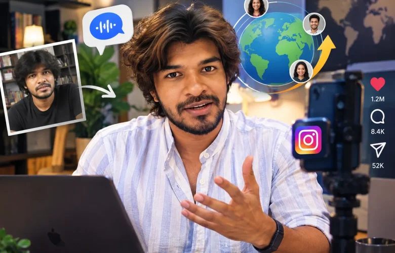 Instagram Influencers like Madan Gowri build English-speaking skills through content creation, camera practice, confidence, and global communication.