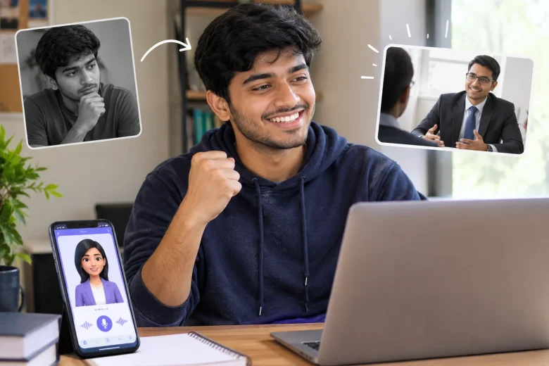 MySivi, the best AI English-speaking app in India, helps a software developer build confidence for a successful interview.